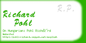 richard pohl business card